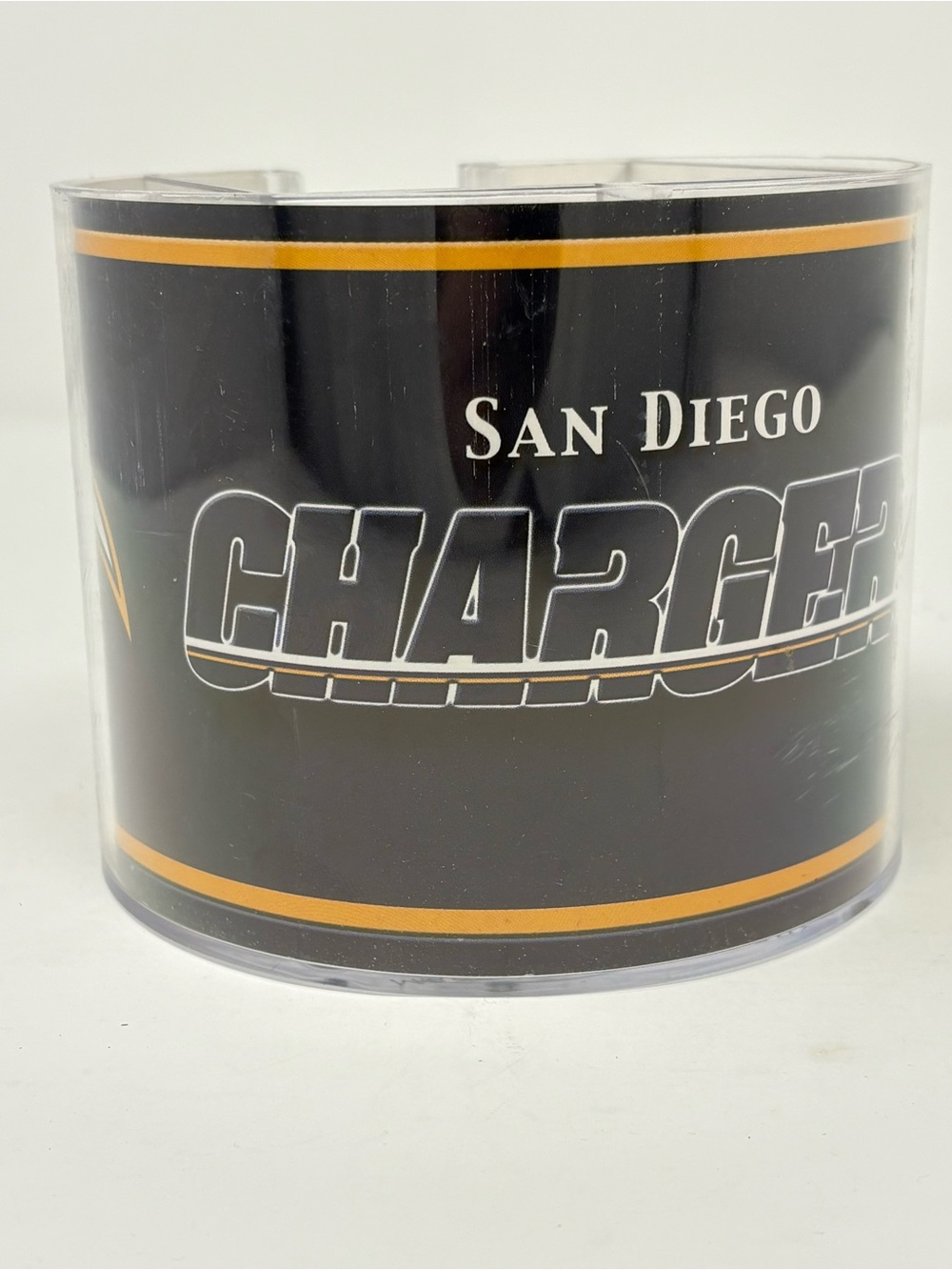 San Diego Chargers Memo Pad Pencil Holder Cup Desk Organizer NFL New Open Item